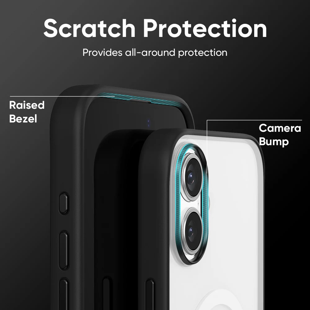 FLOLAB Surtect Tri-Fusion MagSafe Compatible Case – iPhone 17 Series (Black Frost White Ring) - Image 10