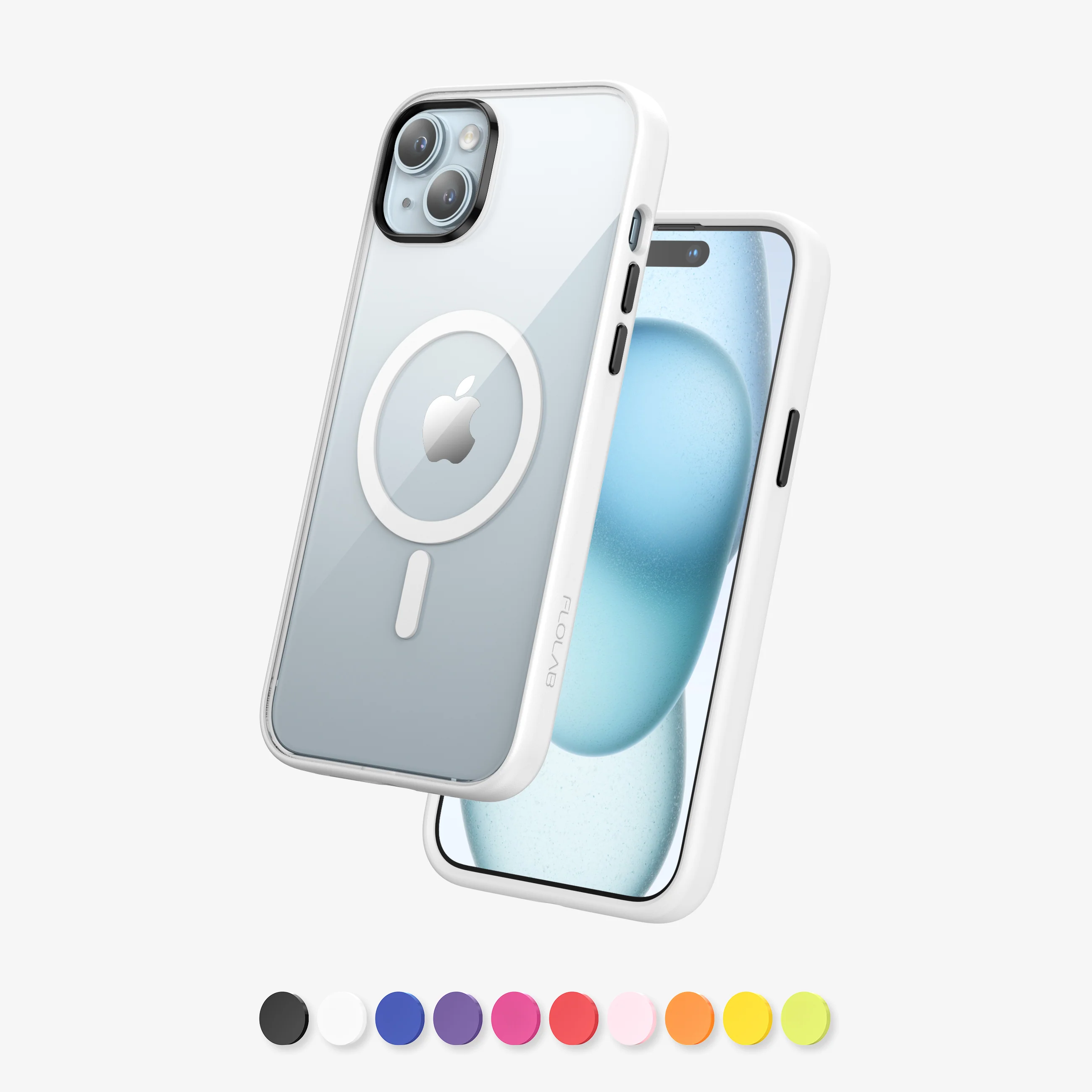 FLOLAB Surtect Tri-Fusion MagSafe Compatible Case – iPhone 15 Series (White Clear) - Image 11