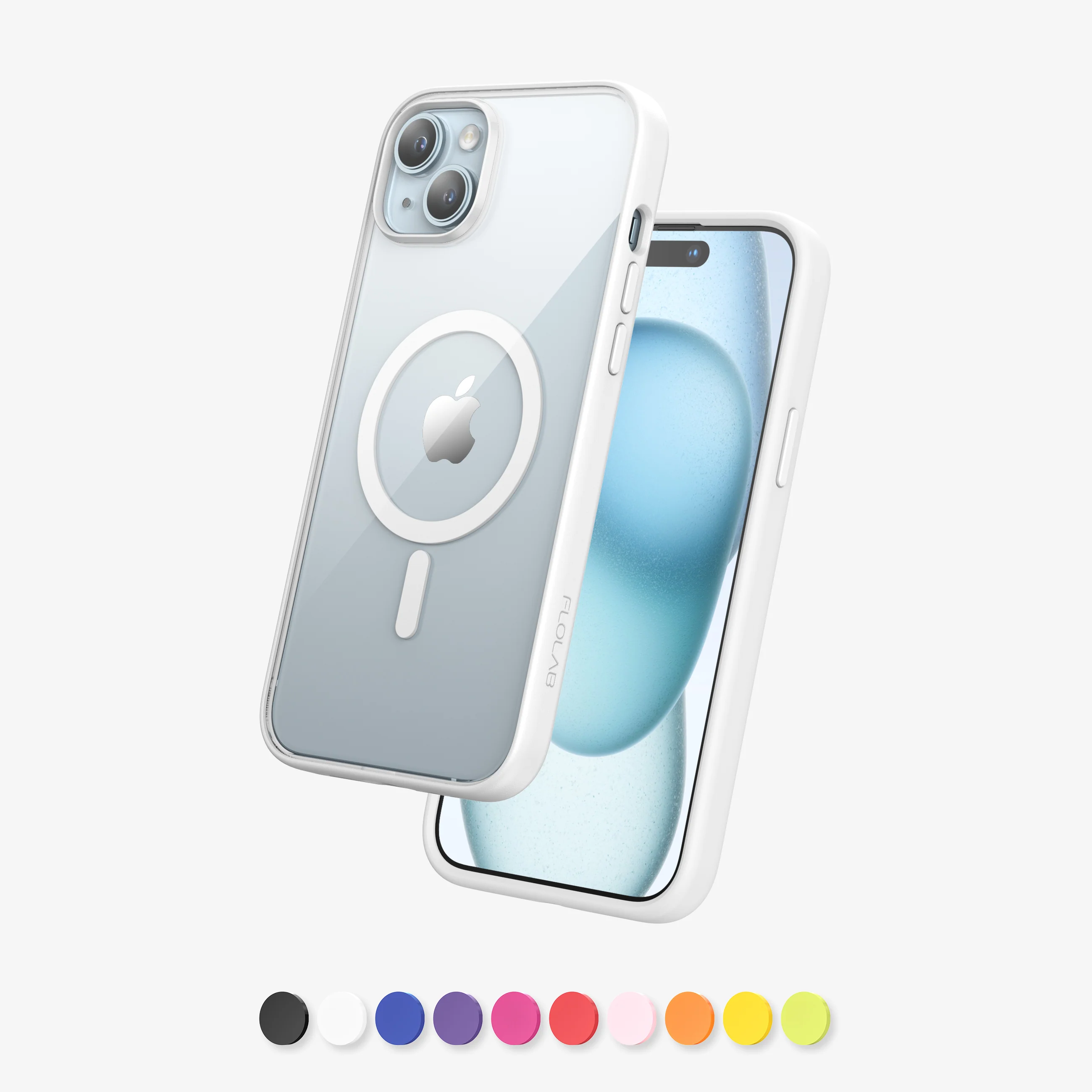 FLOLAB Surtect Tri-Fusion MagSafe Compatible Case – iPhone 15 Series (White Clear) - Image 12