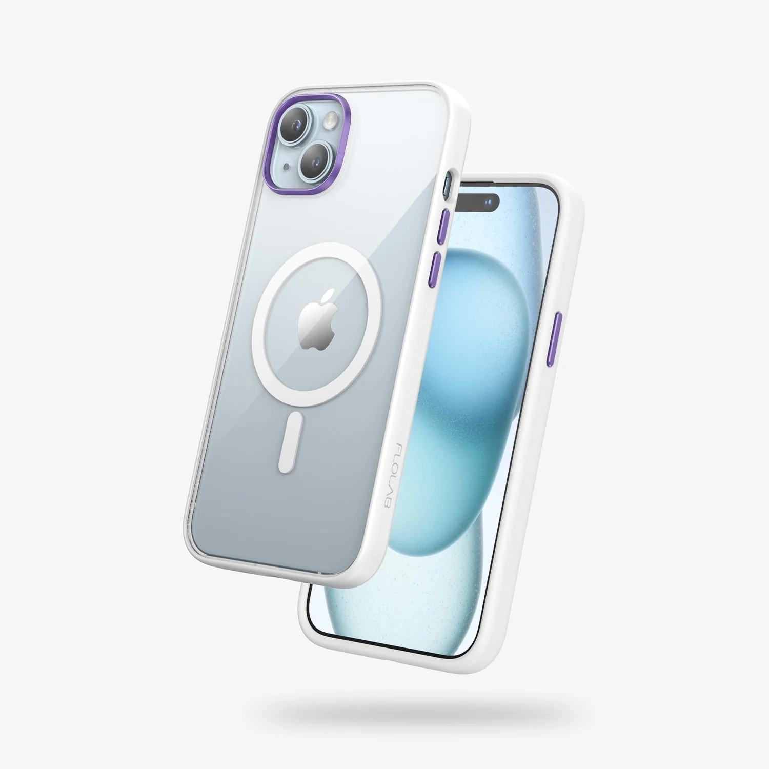 FLOLAB Surtect Tri-Fusion MagSafe Compatible Case – iPhone 15 Series (White Clear) - Image 17