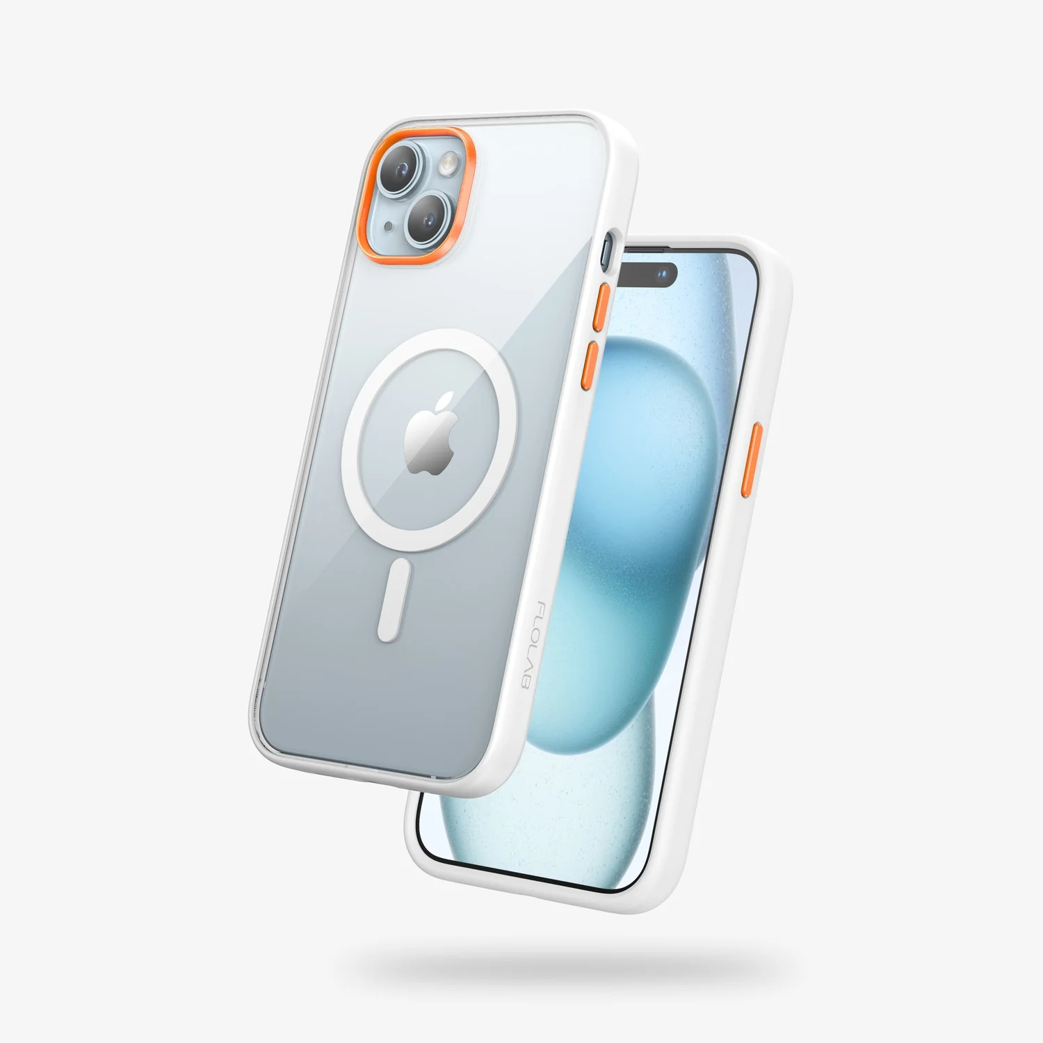 FLOLAB Surtect Tri-Fusion MagSafe Compatible Case – iPhone 15 Series (White Clear) - Image 19