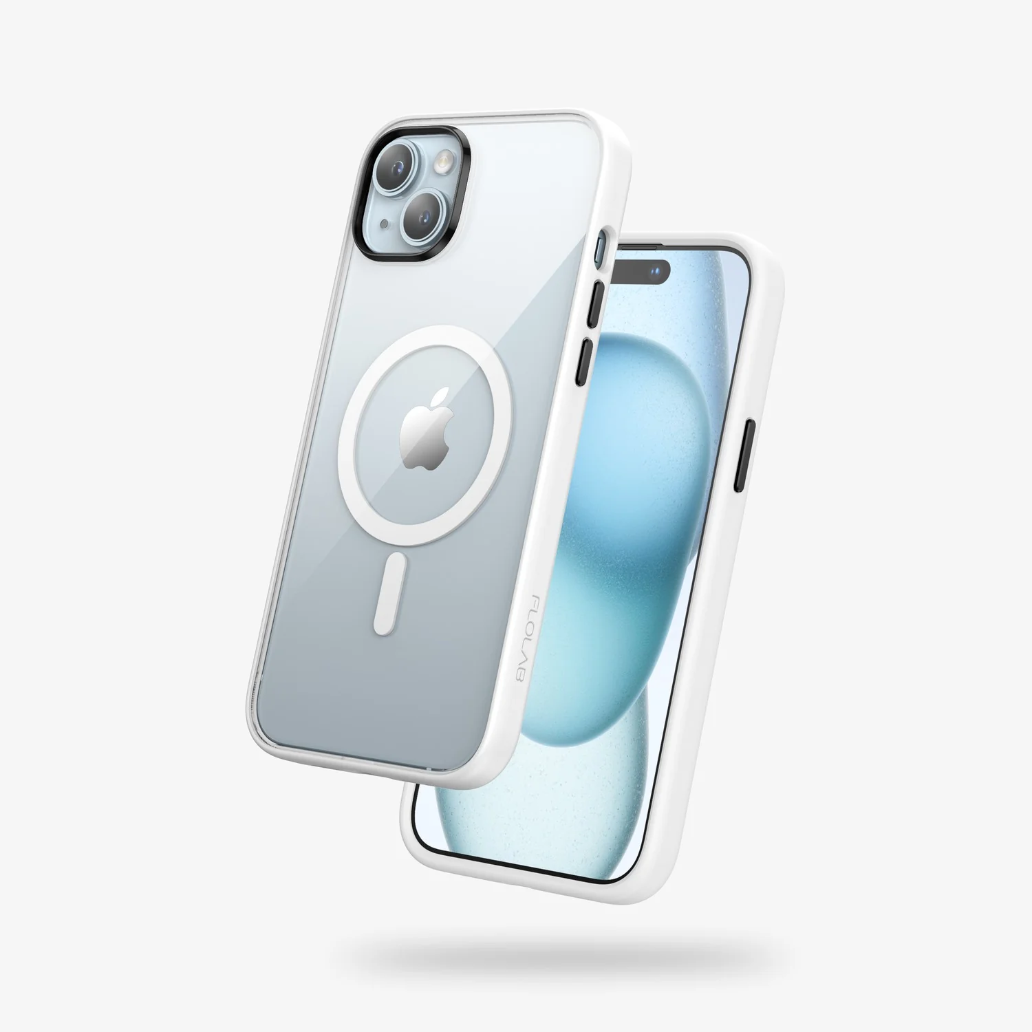 FLOLAB Surtect Tri-Fusion MagSafe Compatible Case – iPhone 15 Series (White Clear) - Image 22