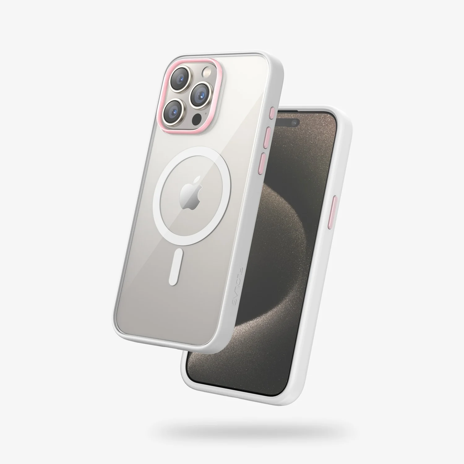 FLOLAB Surtect Tri-Fusion MagSafe Compatible Case – iPhone 15 Series (White Clear) - Image 4