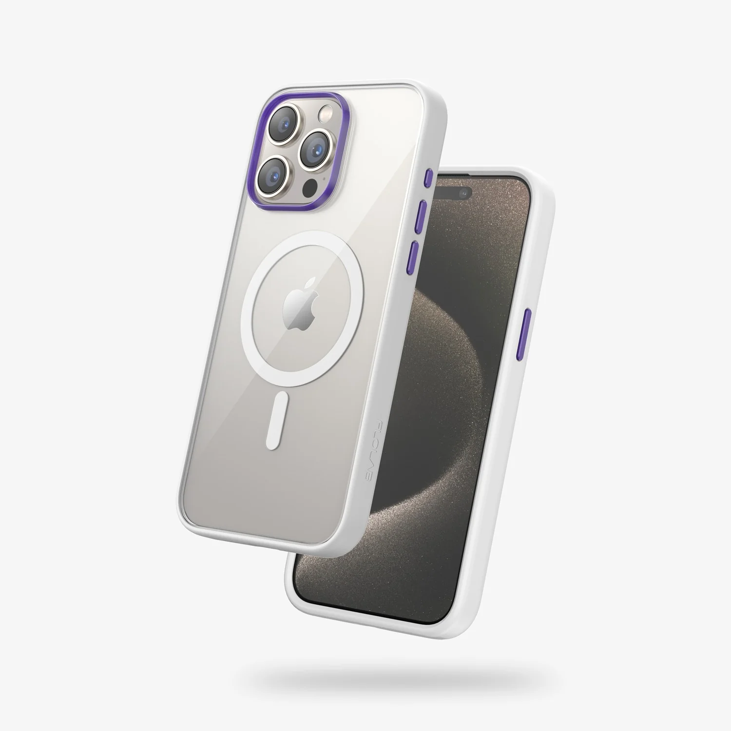 FLOLAB Surtect Tri-Fusion MagSafe Compatible Case – iPhone 15 Series (White Clear) - Image 7