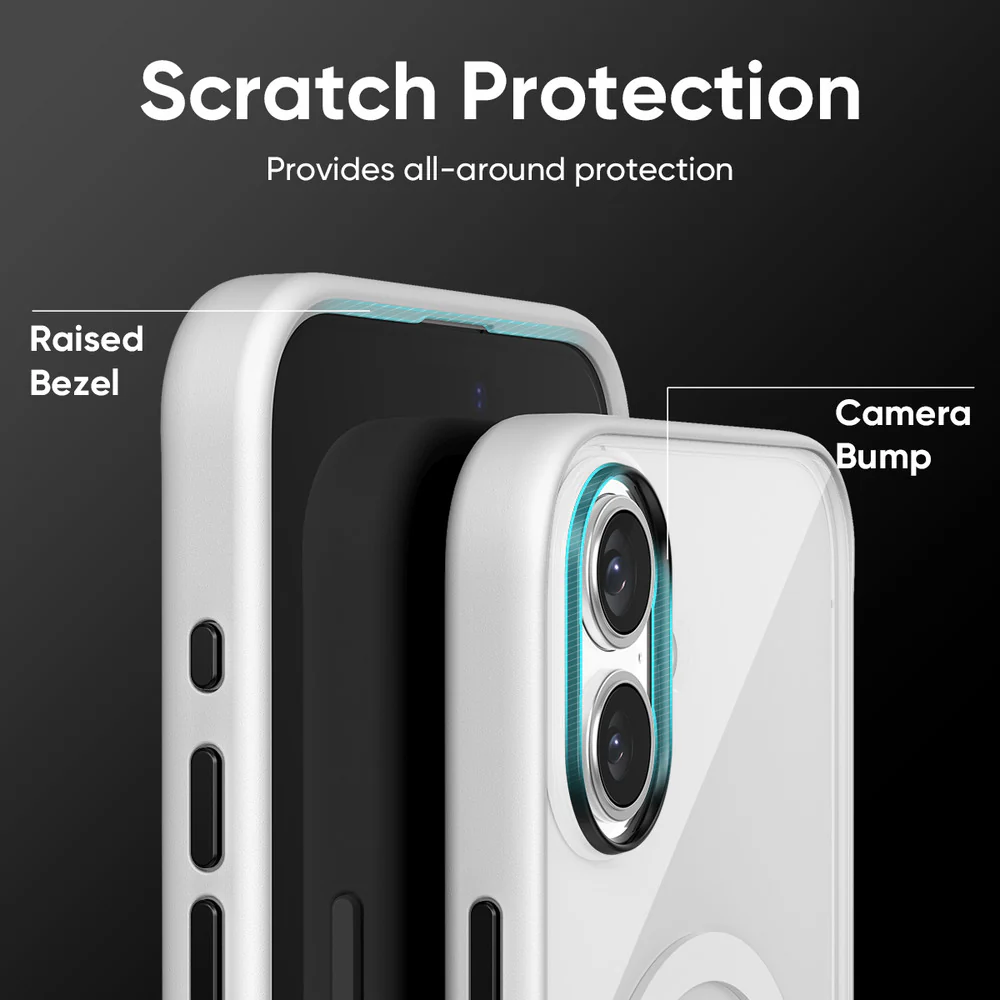 FLOLAB Surtect Tri-Fusion MagSafe Compatible Case – iPhone 17 Series (White Clear) - Image 10