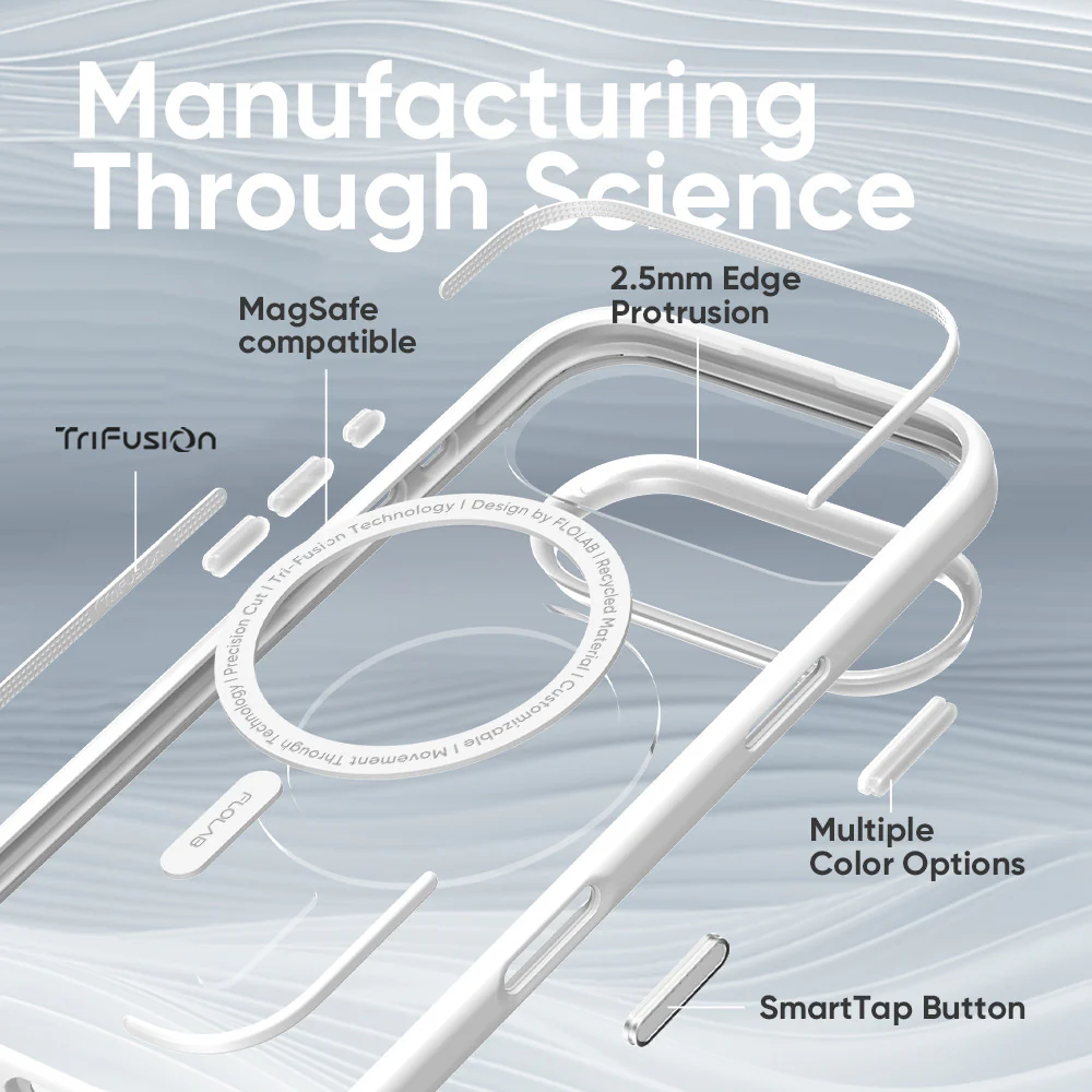 FLOLAB Surtect Tri-Fusion MagSafe Compatible Case – iPhone 17 Series (White Clear) - Image 13