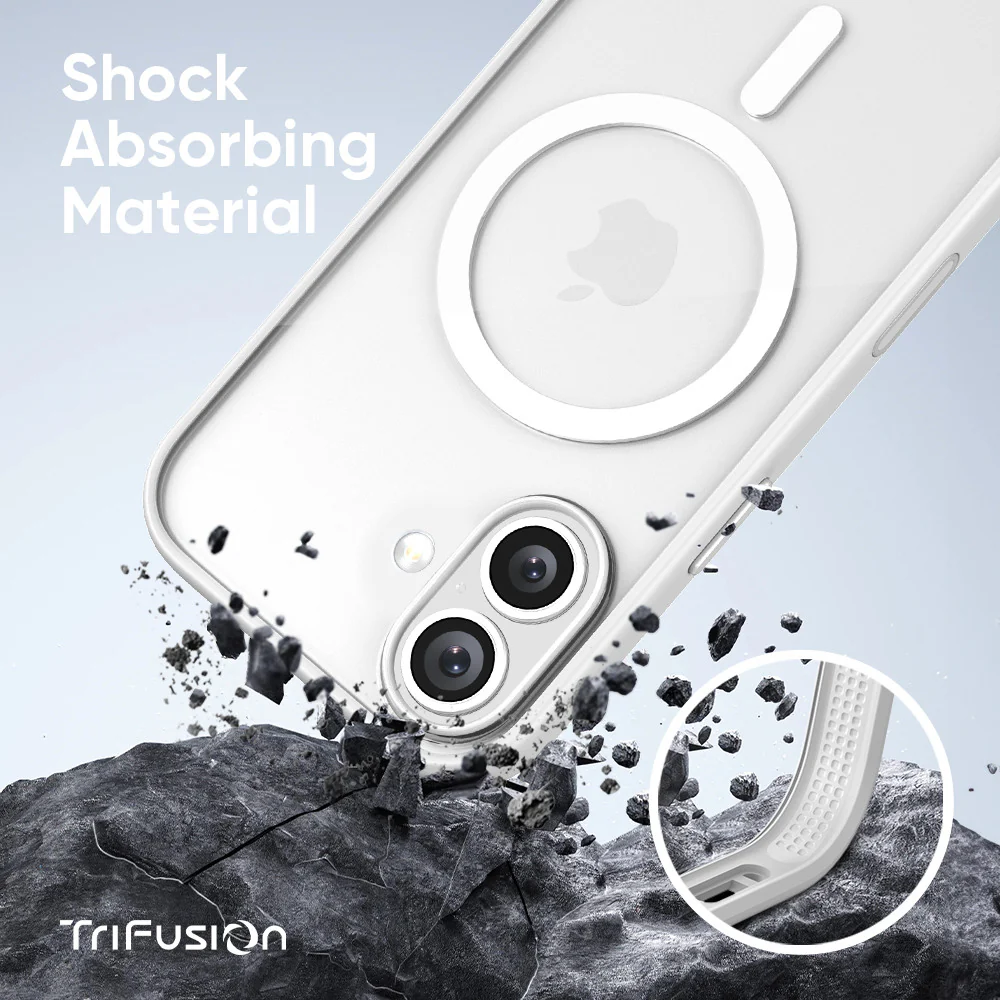 FLOLAB Surtect Tri-Fusion MagSafe Compatible Case – iPhone 17 Series (White Clear) - Image 8
