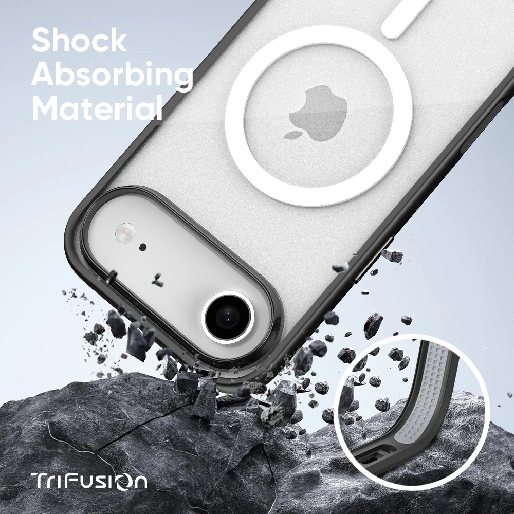 FLOLAB Surtect Tri-Fusion MagSafe Compatible Case – iPhone 17 Series (Black Clear White Ring) - Image 11