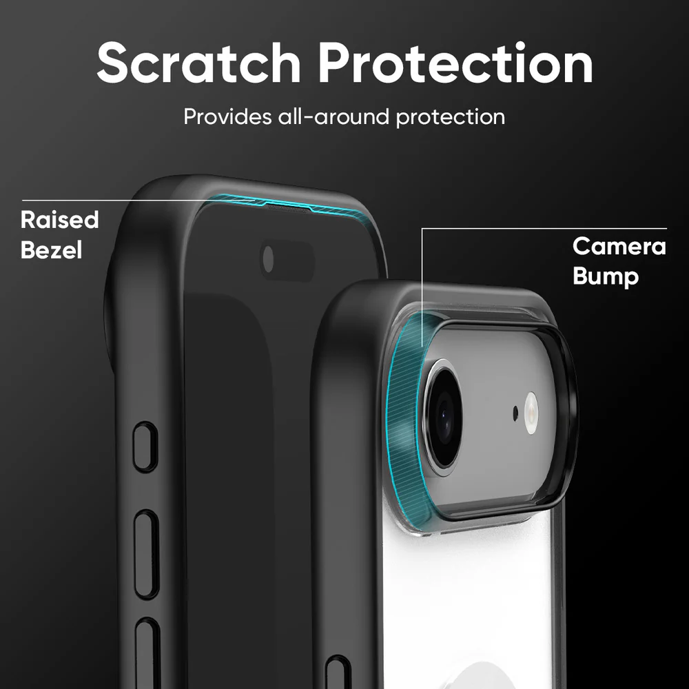FLOLAB Surtect Tri-Fusion MagSafe Compatible Case – iPhone 17 Series (Black Clear White Ring) - Image 13