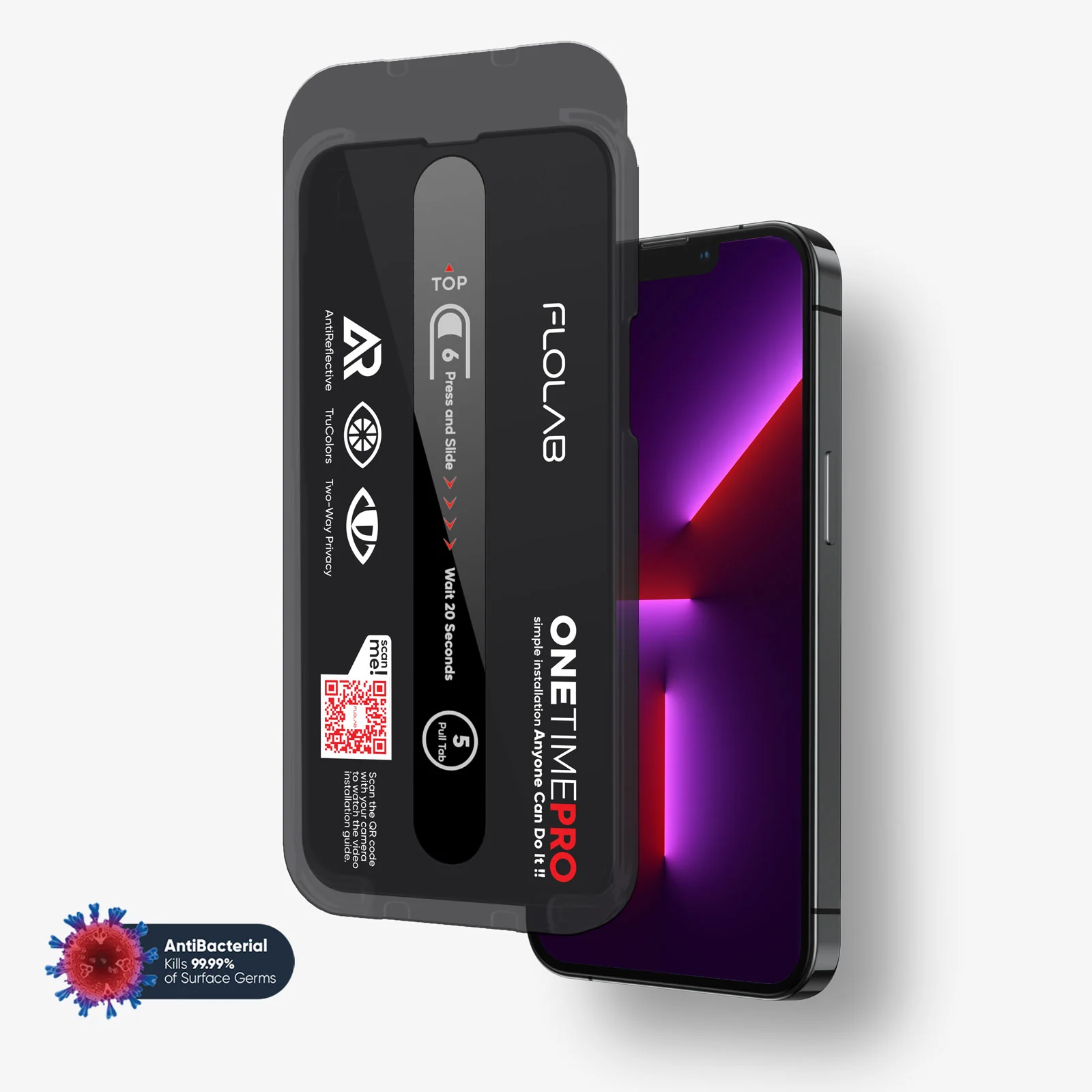 NanoArmour ONETIME PRO Privacy Anti Reflective Infinity Edge – iPhone 16/15/14/13 Series - Image 13