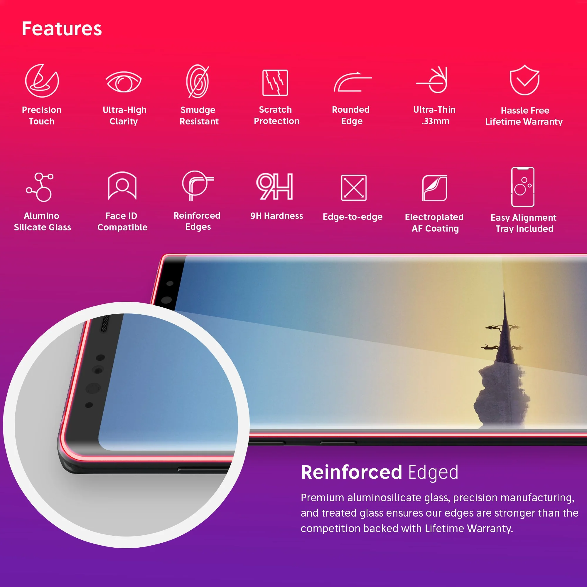 NanoArmour for Samsung Galaxy Note 8 Best Screen Protector - Image 3