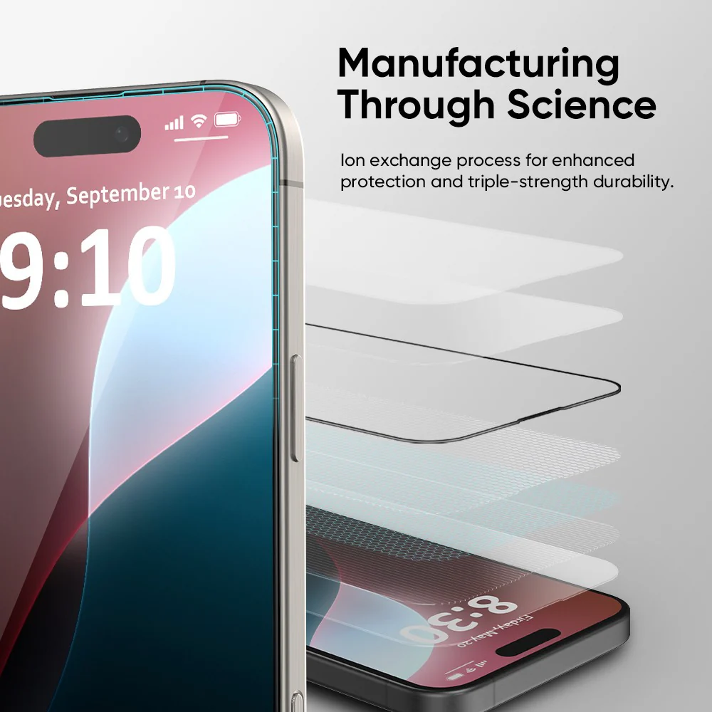 NanoArmour ONETIME PRO Anti Reflective PolarSpectra Infinity Edge – iPhone 16 Series (.7mm Bezels) - Image 4