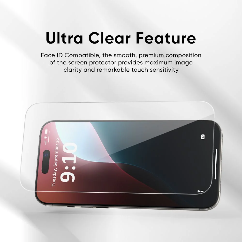 FLOLAB ONETIME NanoArmour 2-Pack Ultra Clear Screen Protector – iPhone 16 Series - Image 3