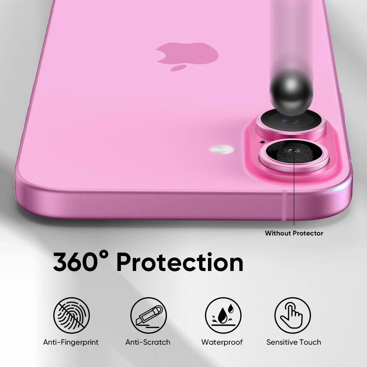 NanoArmour Camera Protector Anti Reflective – iPhone 16 / iPhone 16 Plus (5 Colors) - Image 4