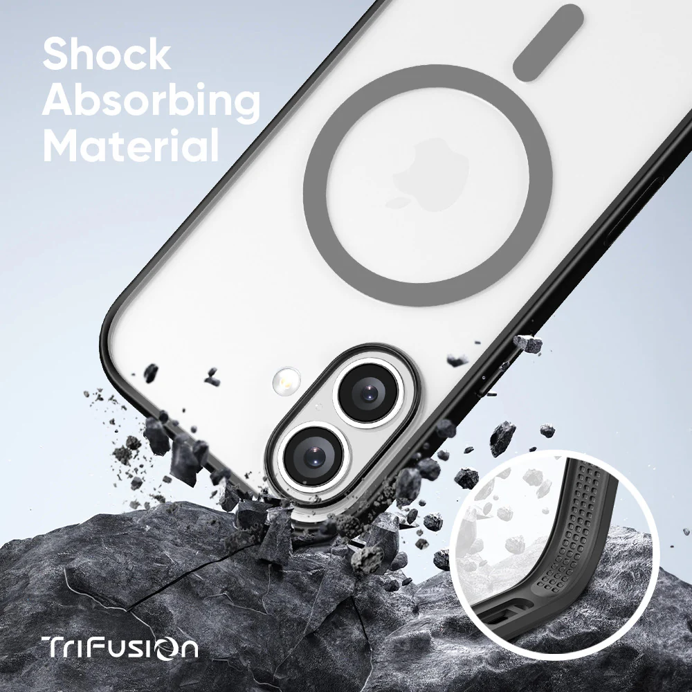 FLOLAB Surtect Tri-Fusion MagSafe Compatible Case – iPhone 17 Series (Black Frost) - Image 8