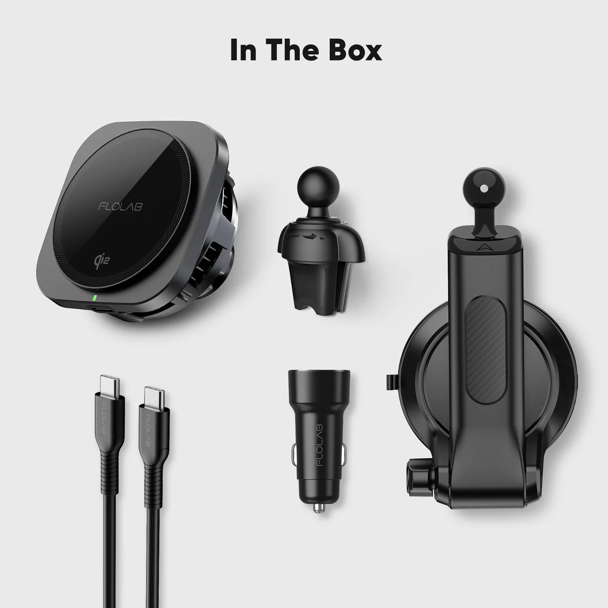 FLOLAB MagFLO Qi2 15W Best Wireless Car Charger With Cooling K2, 30W Car Charger- Fast Charging - Image 6