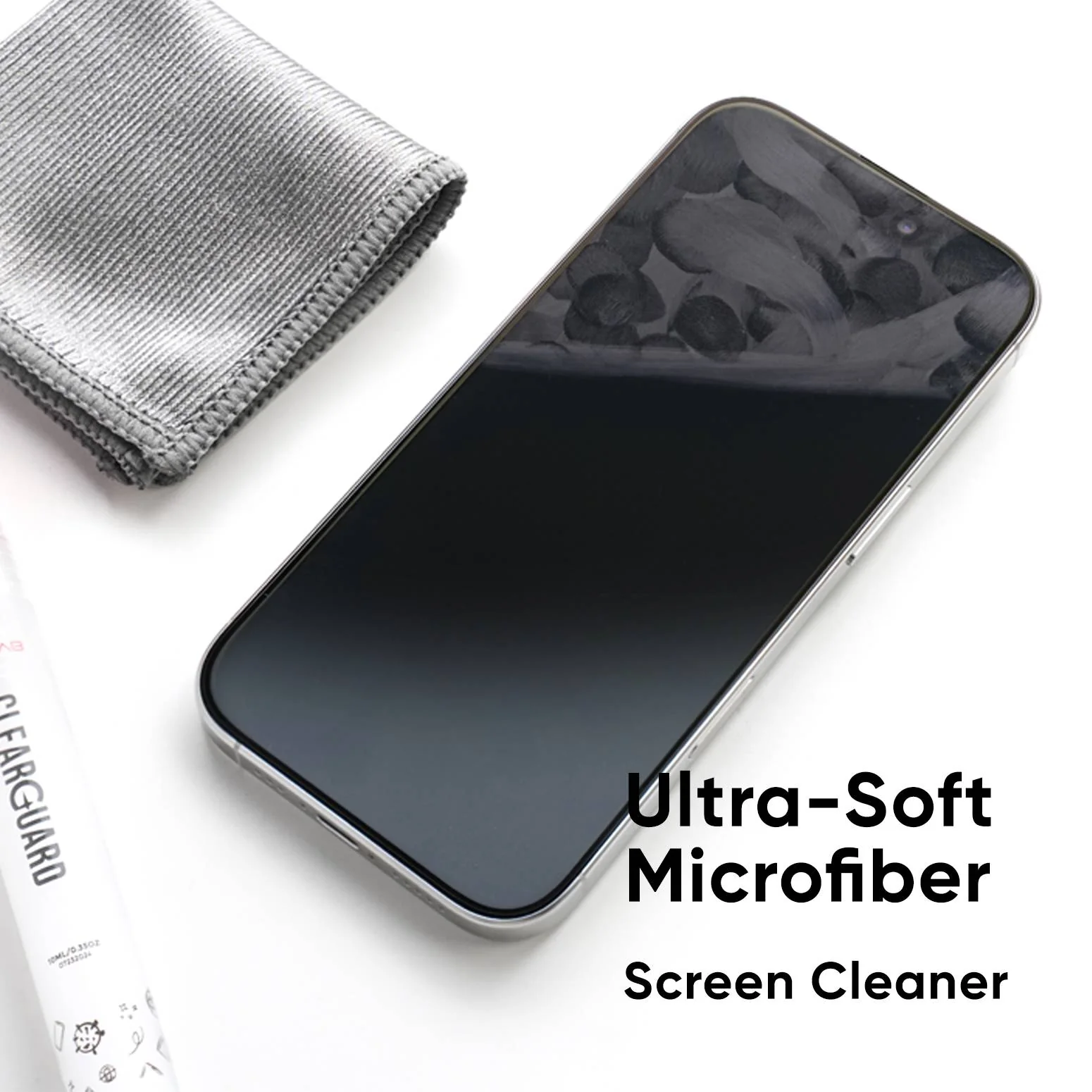 FLOLAB Clear Guard Screen Cleaner 10ml 3 packs - Easy to Clean, Portable, Ultra Soft Microfiber Cloth - Image 5