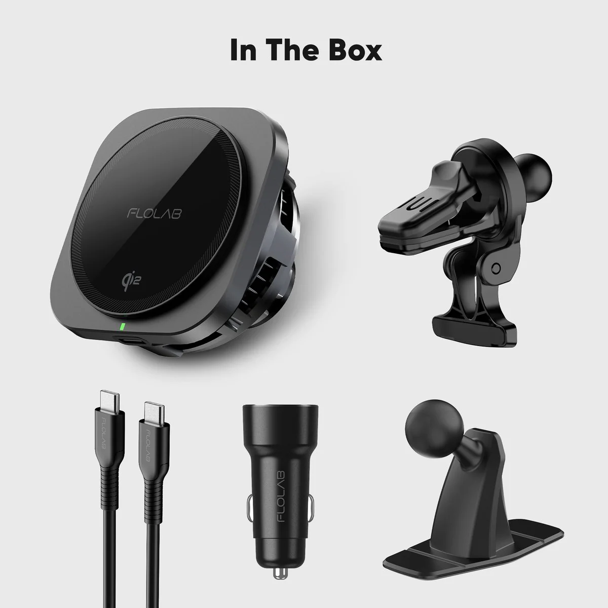 FLOLAB MagFLO Qi2 15W Best Wireless Car Charger With Cooling, 30W Car Charger - Fast Charging - Image 8
