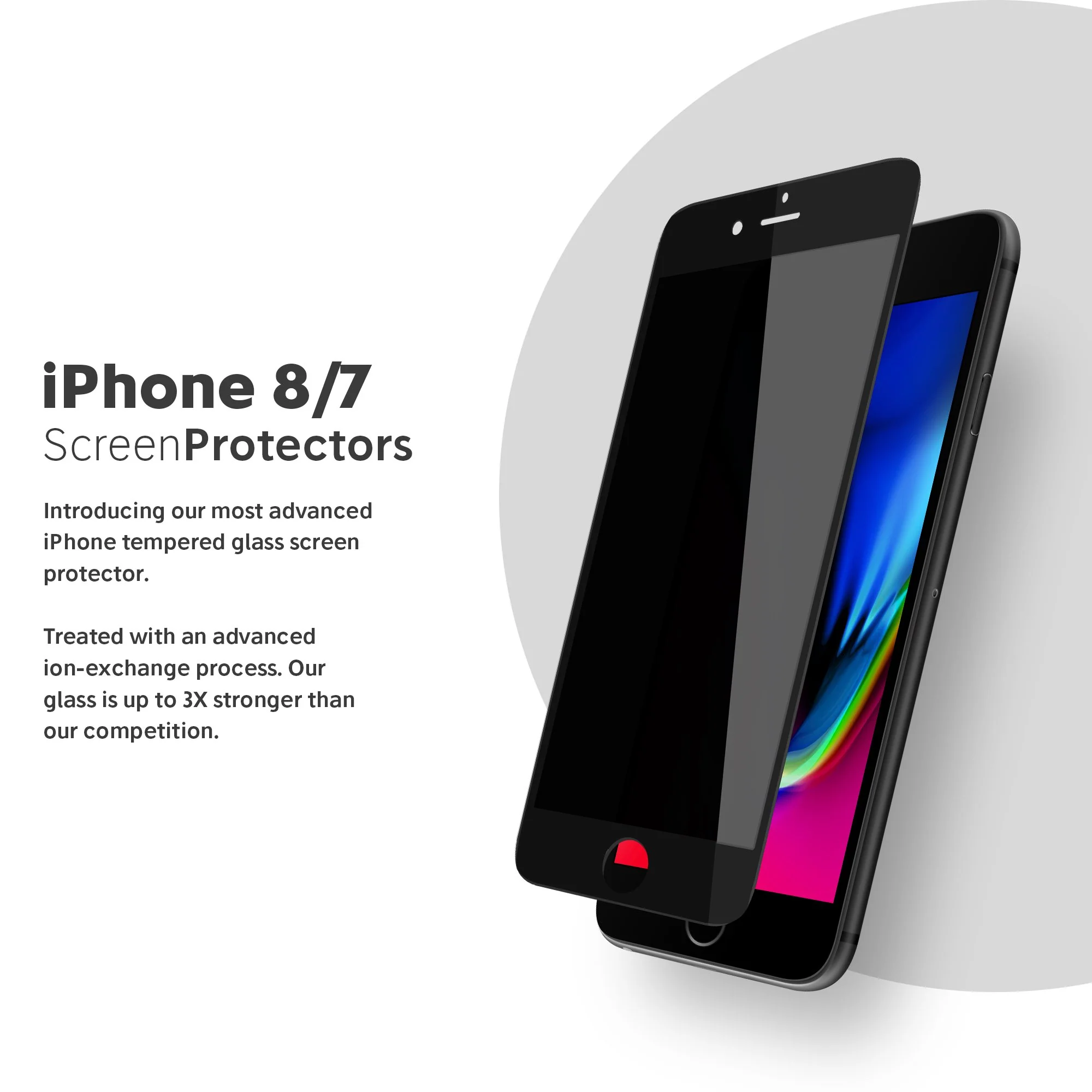 NanoArmour for iPhone 8 / 7 Privacy Screen Protector - Image 3