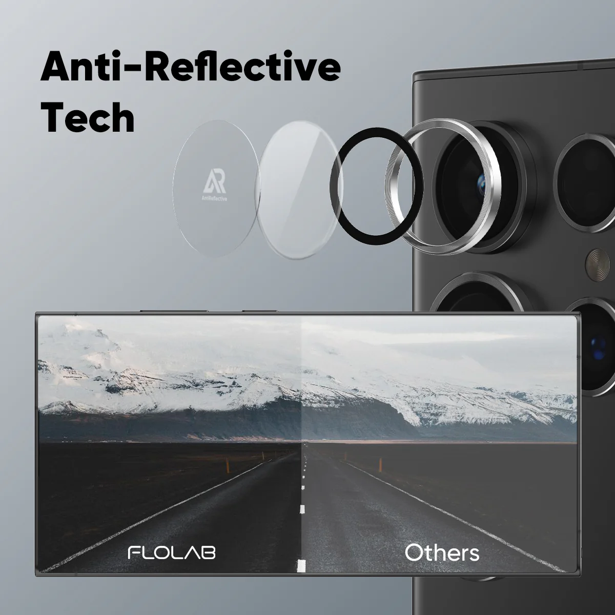 FLOLAB NanoArmour for Samsung Galaxy S24 Ultra Camera Lens Protector Anti Reflective Coating - Image 7