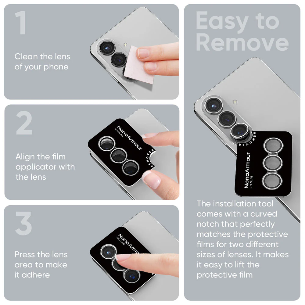 NanoArmour Camera Lens Protector – Galaxy S26 & S26 Plus (Anti-Reflective) - Image 5