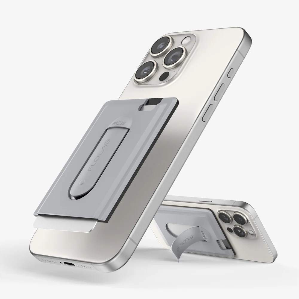FLOLAB SnapGrip Magnetic Silicone Wallet Stand for iPhone Magsafe, Compatible with Android Phone - 10 Vibrant Colors - Image 3