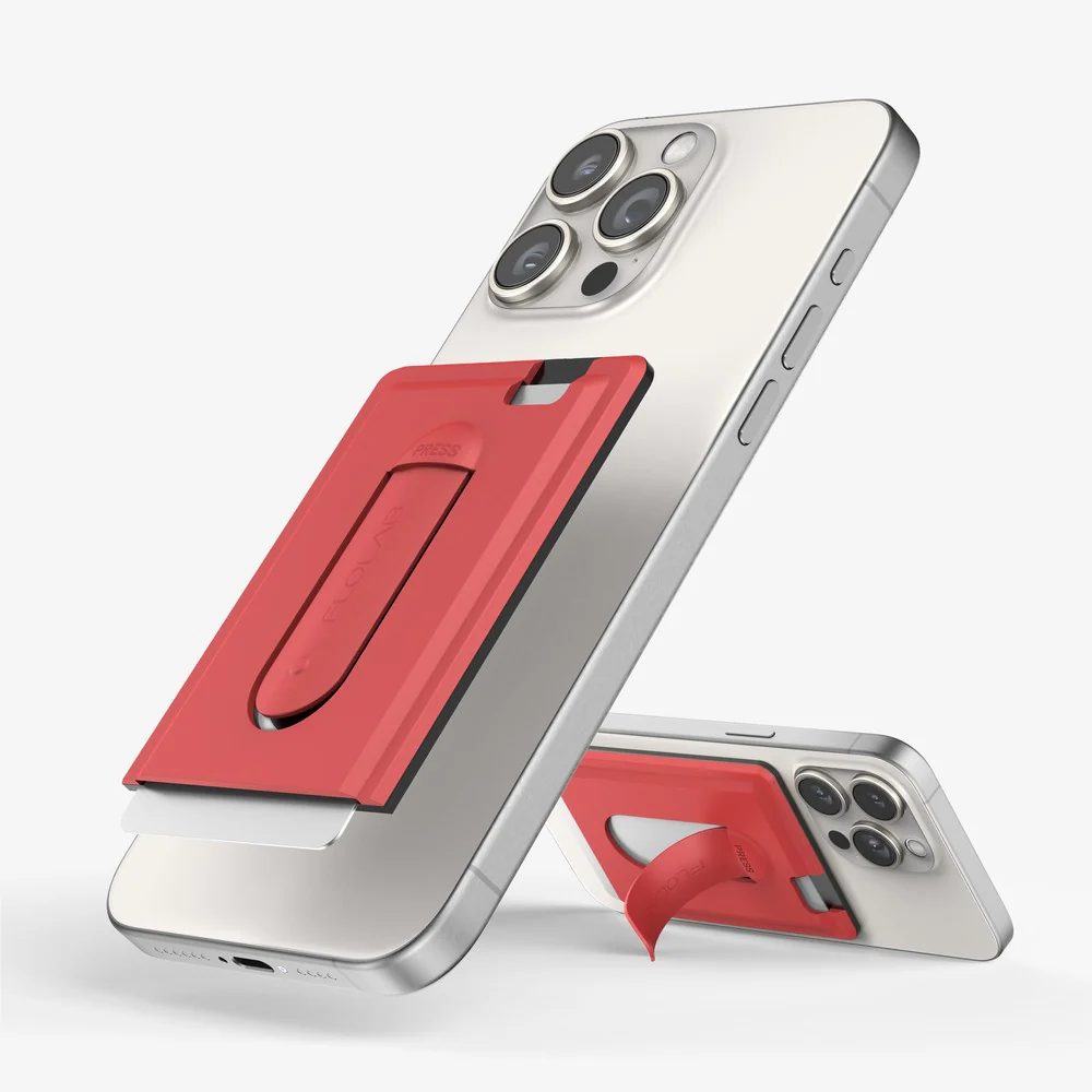 FLOLAB SnapGrip Magnetic Silicone Wallet Stand for iPhone Magsafe, Compatible with Android Phone - 10 Vibrant Colors - Image 4