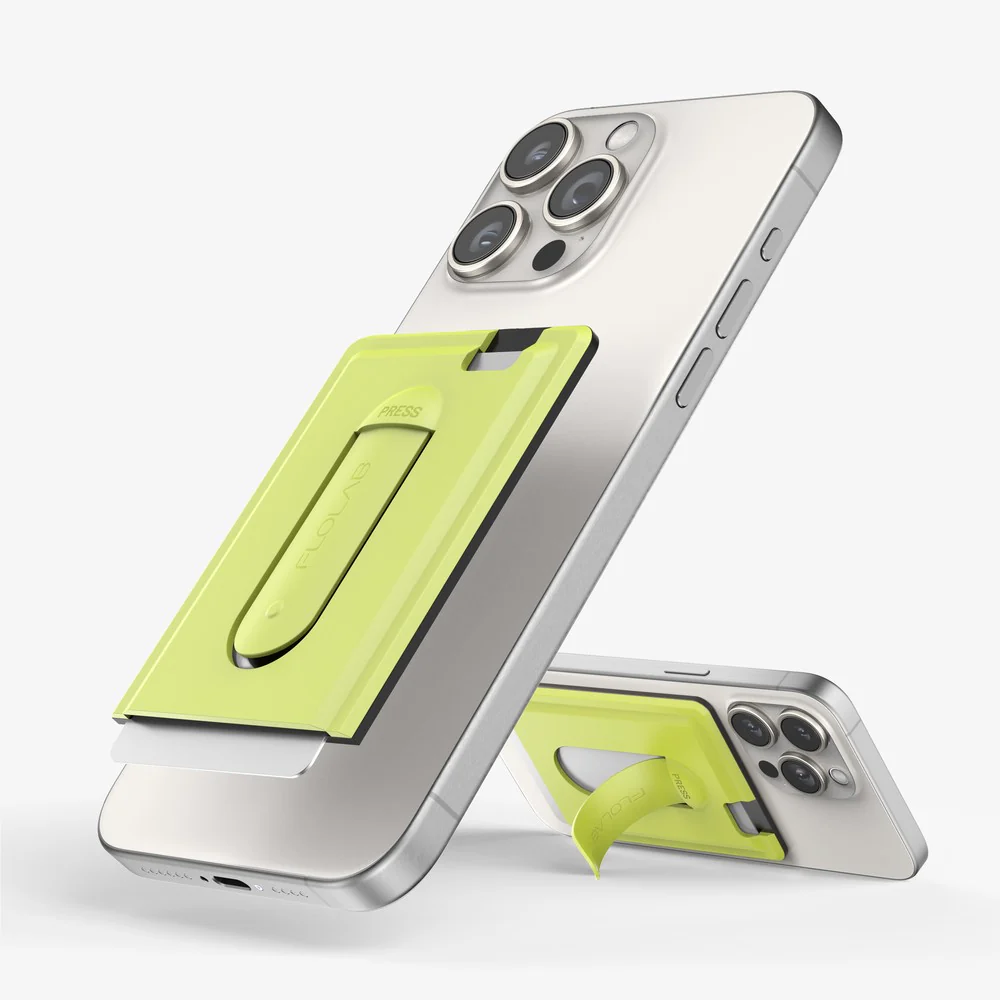 FLOLAB SnapGrip Magnetic Silicone Wallet Stand for iPhone Magsafe, Compatible with Android Phone - 10 Vibrant Colors - Image 8