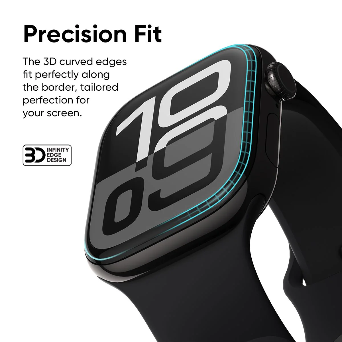 Hybrid Glass NanoArmour for Apple Watch Series 11 / Series 10 Screen Protector - Image 3