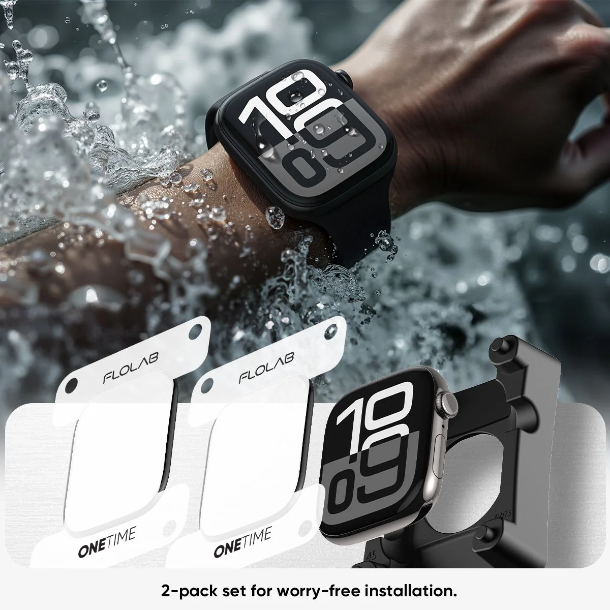 Hybrid Glass NanoArmour for Apple Watch Series 11 / Series 10 Screen Protector - Image 5