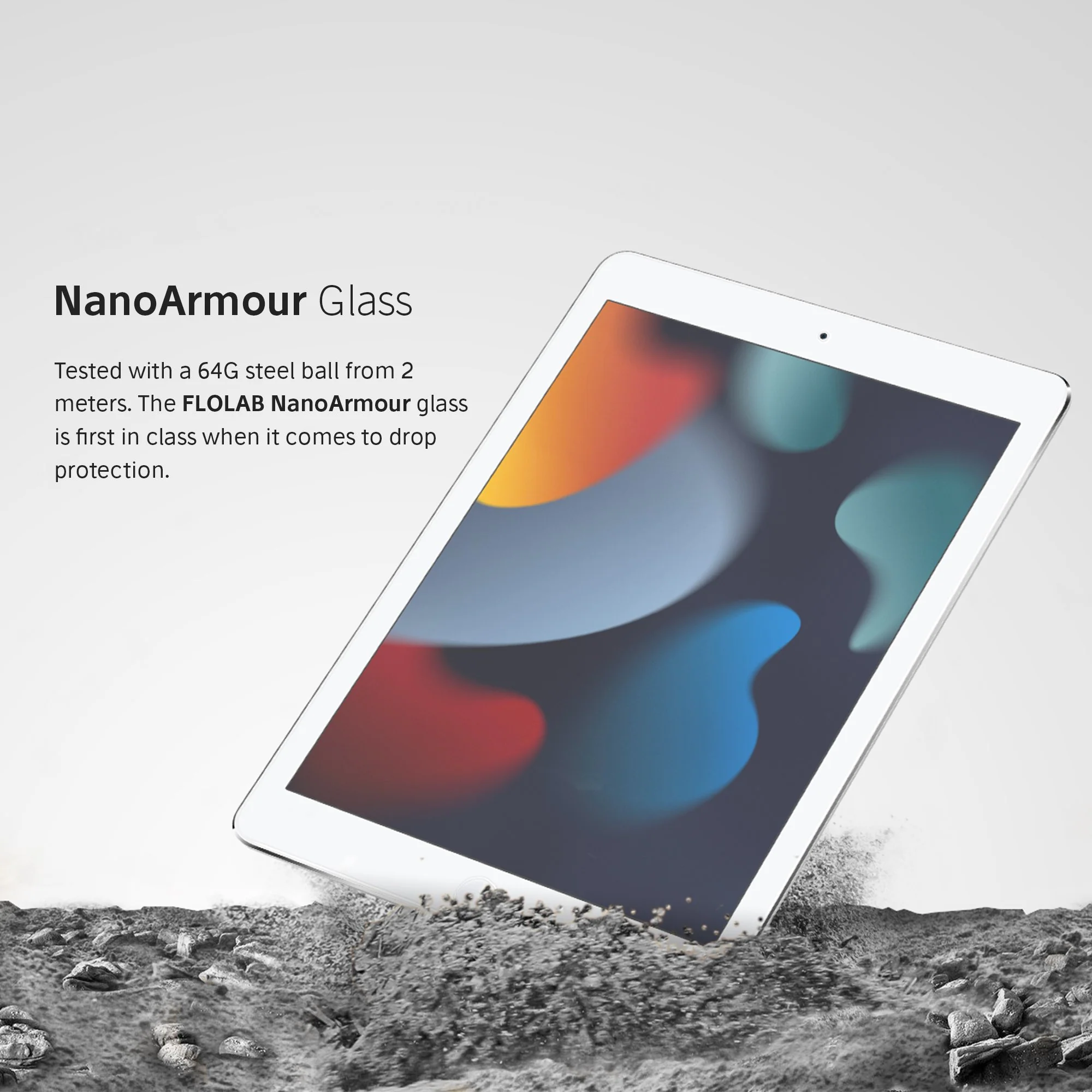FLOLAB Anti-Glare Matte Screen Protector for iPad 9th Gen - Image 5
