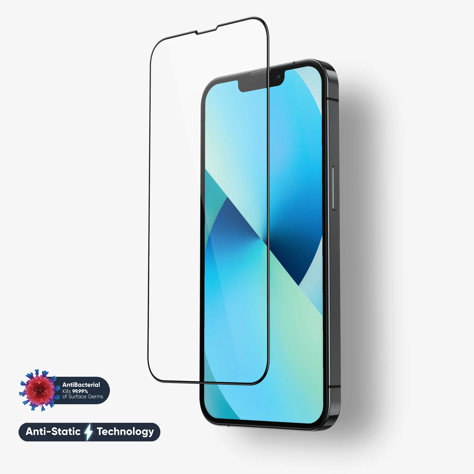 NanoArmour for iPhone 13 Ultra Clear Anti Blue Screen Protector Anti-Dust Edge-to-Edge