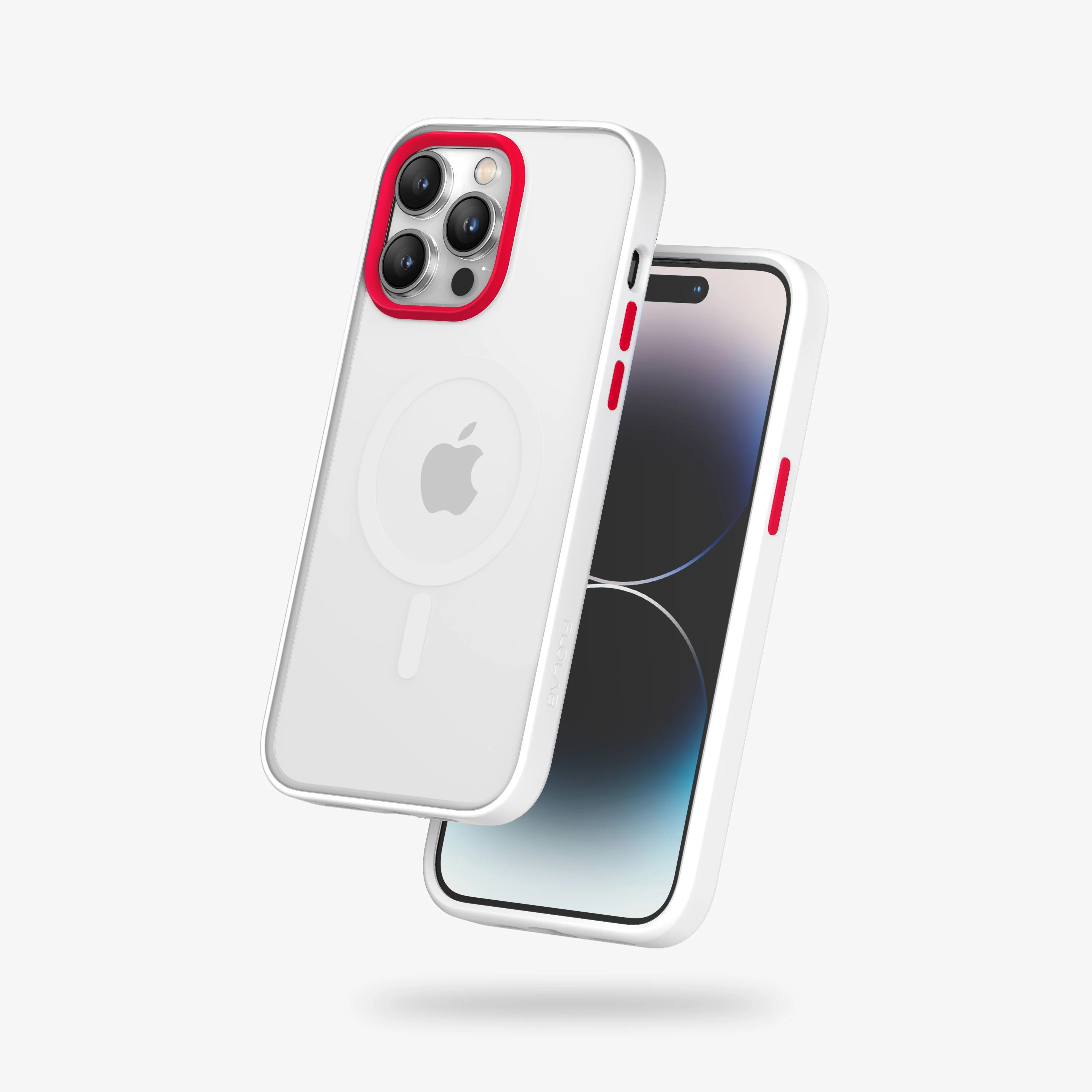 FLOLAB Surtect Tri-Fusion MagSafe Compatible Case – iPhone 14 Series (White Frost) - Image 3