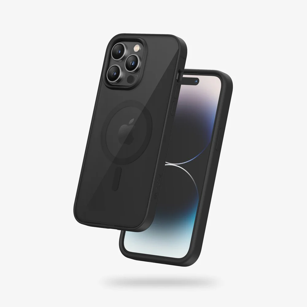 FLOLAB Surtect Tri-Fusion MagSafe Compatible Case – iPhone 14 Series (Black Translucent Clear) - Image 21