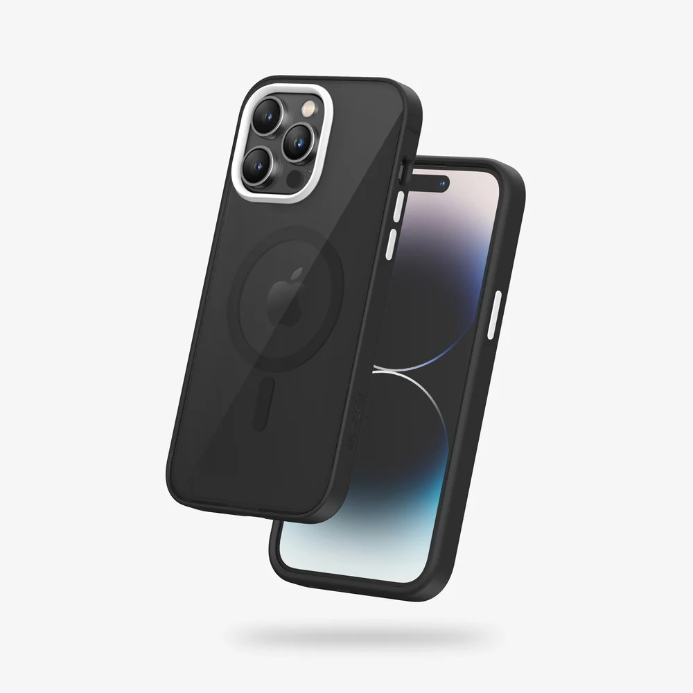 FLOLAB Surtect Tri-Fusion MagSafe Compatible Case – iPhone 14 Series (Black Translucent Clear) - Image 22