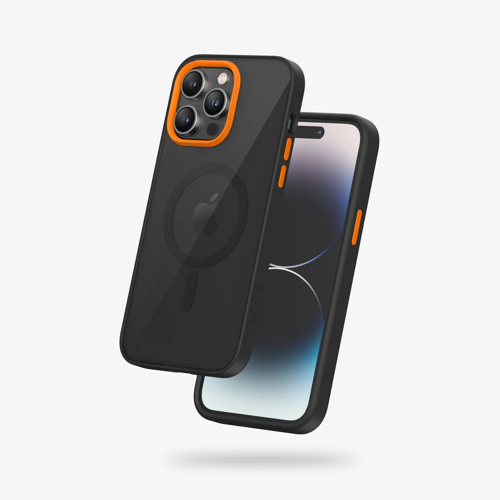 FLOLAB Surtect Tri-Fusion MagSafe Compatible Case – iPhone 14 Series (Black Translucent Clear) - Image 8