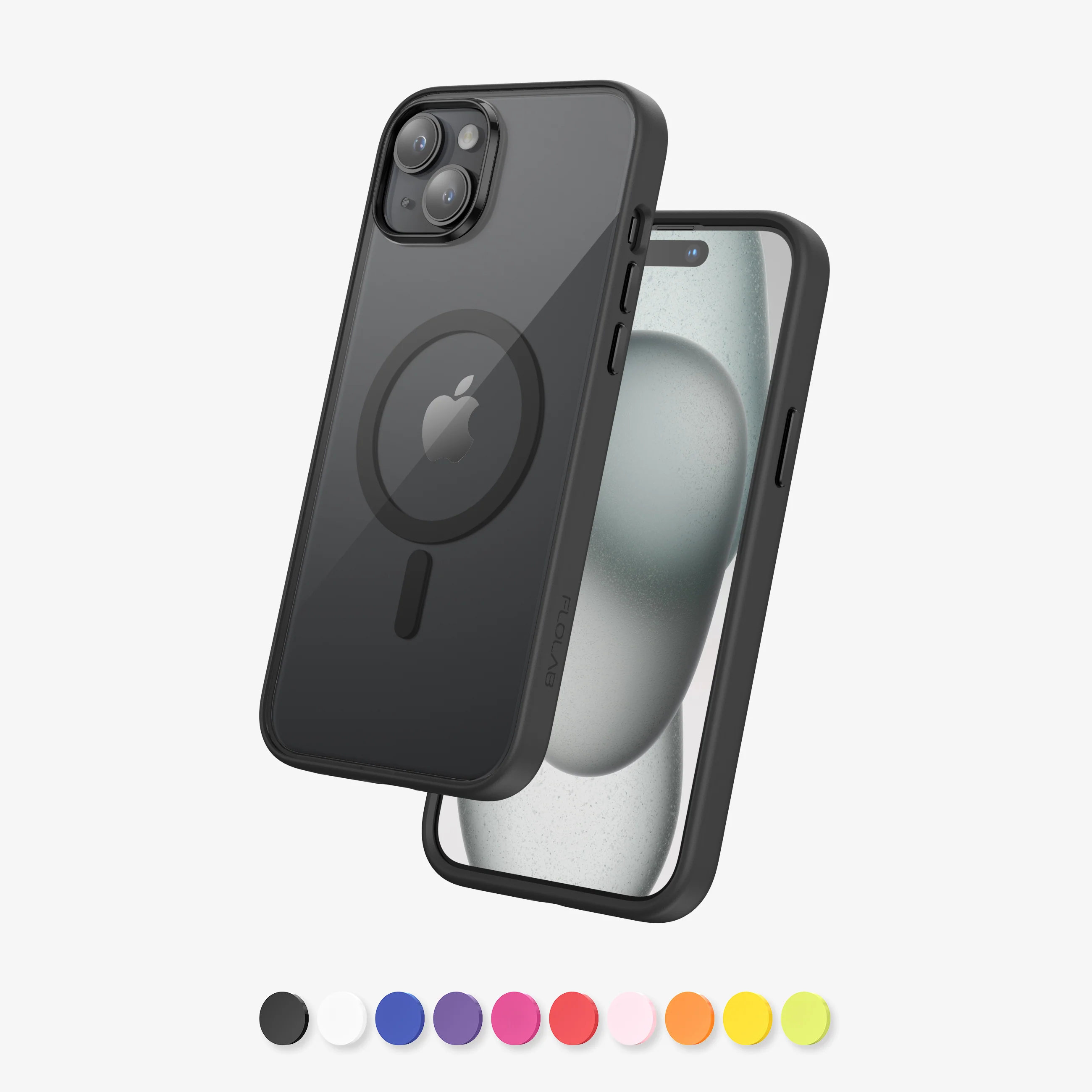 FLOLAB Surtect Tri-Fusion MagSafe Compatible Case – iPhone 15 Series (Stealth Black Clear) - Image 11