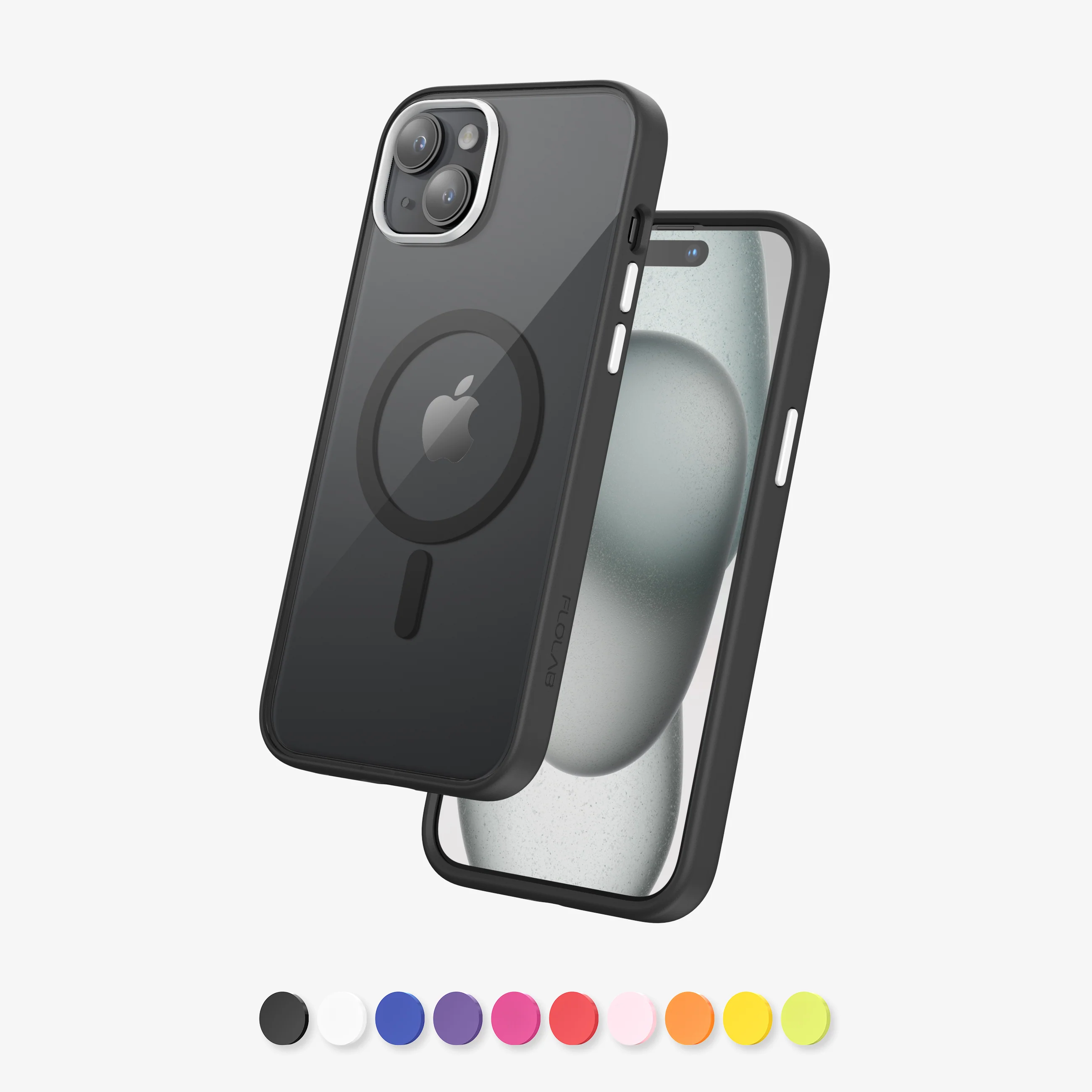 FLOLAB Surtect Tri-Fusion MagSafe Compatible Case – iPhone 15 Series (Stealth Black Clear) - Image 12