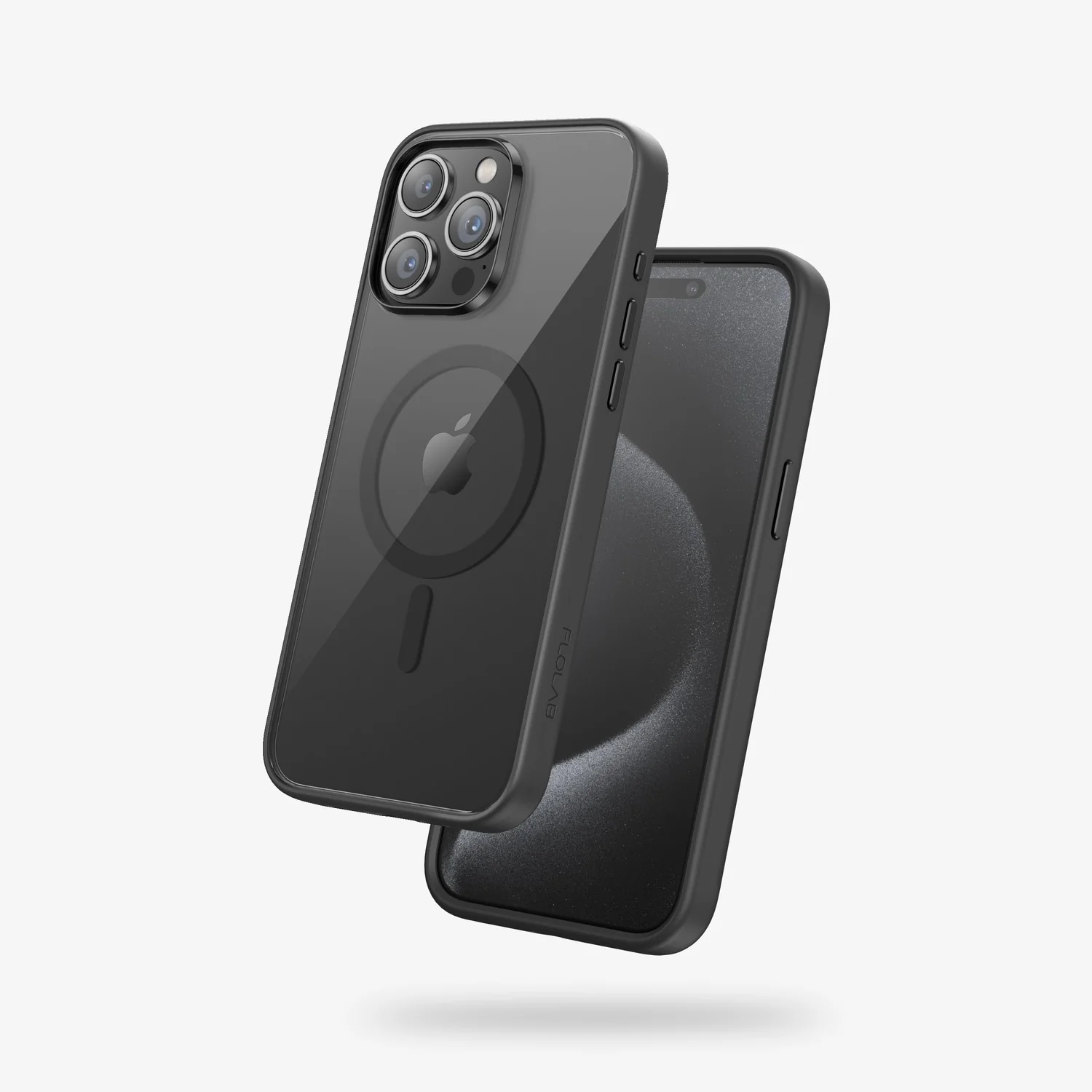 FLOLAB Surtect Tri-Fusion MagSafe Compatible Case – iPhone 15 Series (Stealth Black Clear) - Image 23