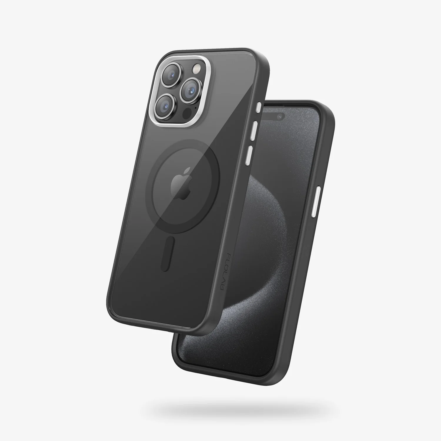 FLOLAB Surtect Tri-Fusion MagSafe Compatible Case – iPhone 15 Series (Stealth Black Clear) - Image 24