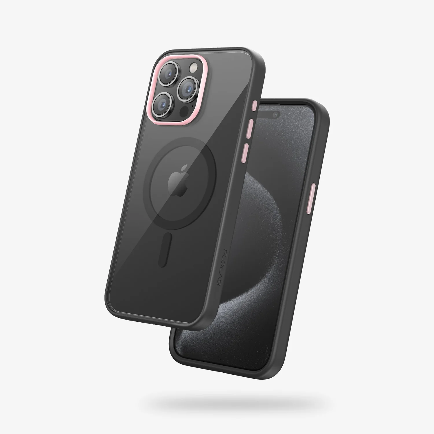 FLOLAB Surtect Tri-Fusion MagSafe Compatible Case – iPhone 15 Series (Stealth Black Clear) - Image 4