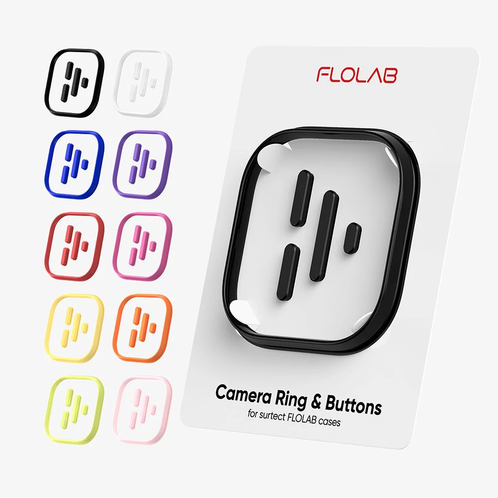 FLOLAB Camera Ring & Buttons Set for iPhone 16 Surtect Series - Image 12