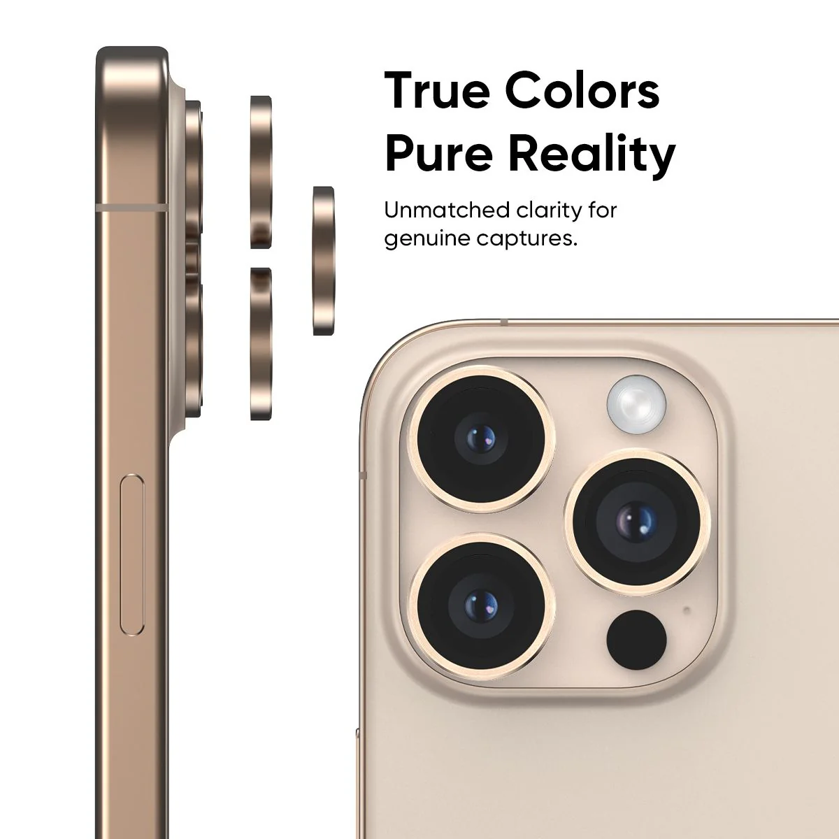 NanoArmour for iPhone 16 Pro / 16 Pro Max Anti Reflective Camera Protector - 4 Pro Colors - Image 3