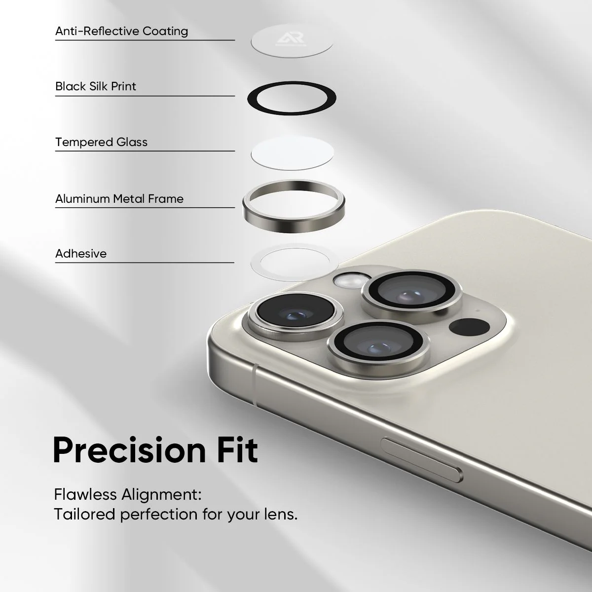 NanoArmour Camera Protector Anti Reflective – iPhone 16 Pro / Pro Max (4 Pro Colors) - Image 5