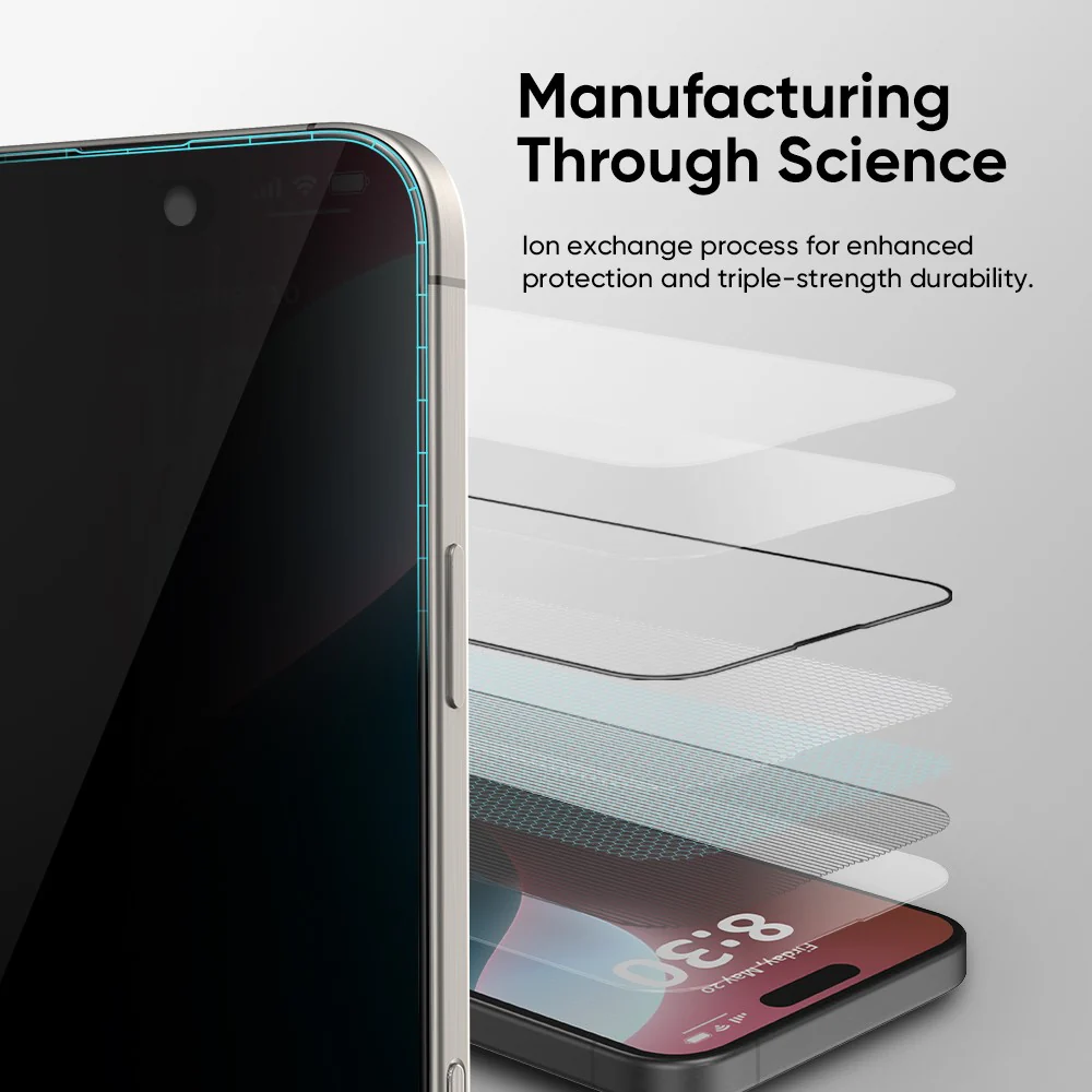 NanoArmour ONETIME PRO Privacy Anti Reflective Infinity Edge – iPhone 16 Series - Image 5