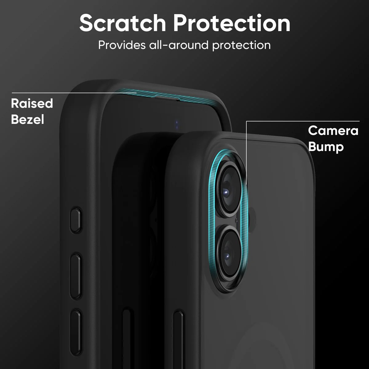 FLOLAB Surtect Tri-Fusion MagSafe Compatible Case – iPhone 16 Series (Matte Black Frost) - Image 9