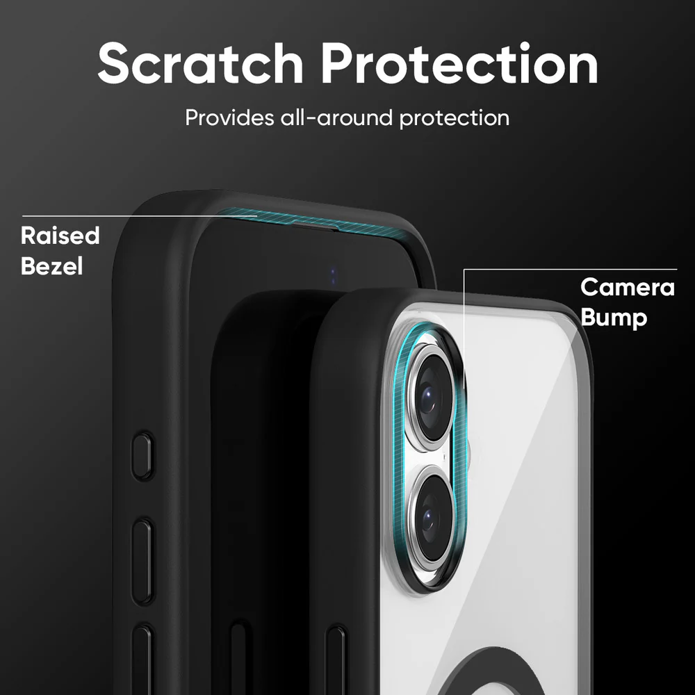 FLOLAB Surtect Tri-Fusion MagSafe Compatible Case – iPhone 17 Series (Black Clear) - Image 10