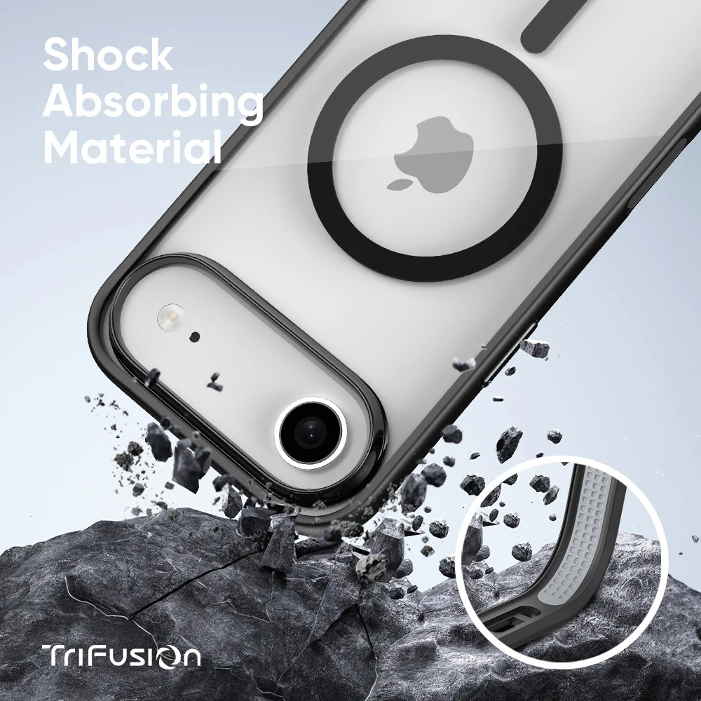 FLOLAB Surtect Tri-Fusion MagSafe Compatible Case – iPhone 17 Series (Black Clear) - Image 12