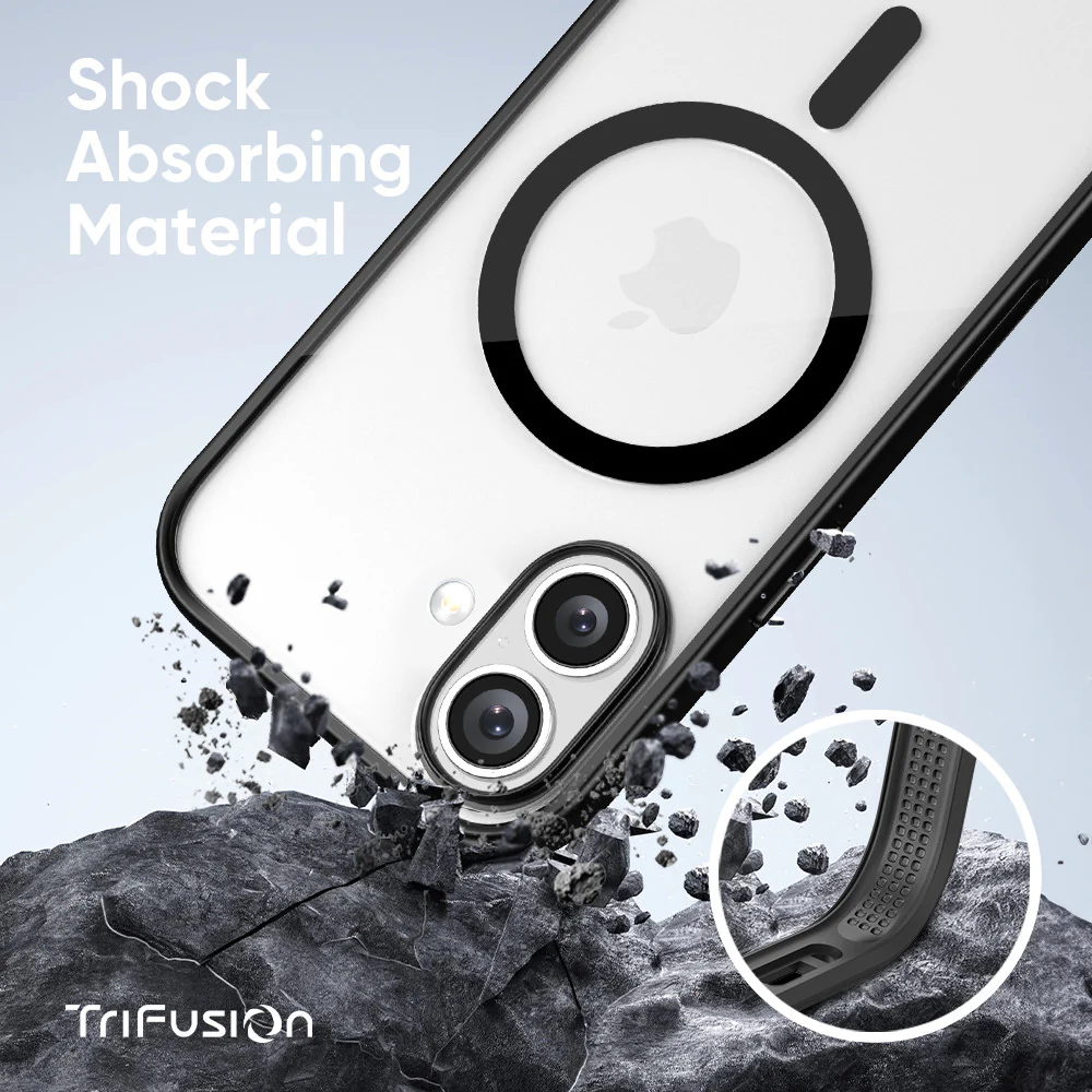 FLOLAB Surtect Tri-Fusion MagSafe Compatible Case – iPhone 17 Series (Black Clear) - Image 8