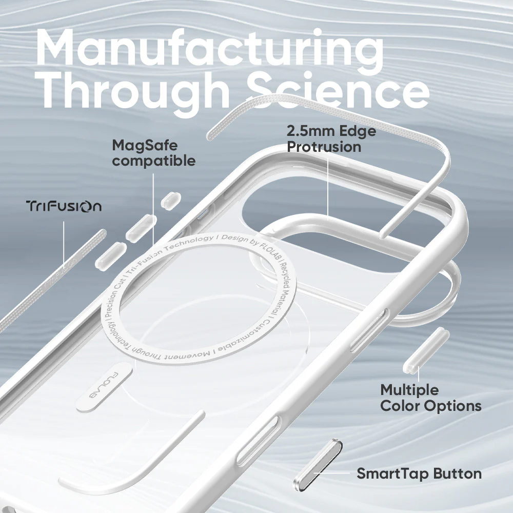 FLOLAB Surtect Tri-Fusion MagSafe Compatible Case – iPhone 17 Series (White Frost) - Image 14